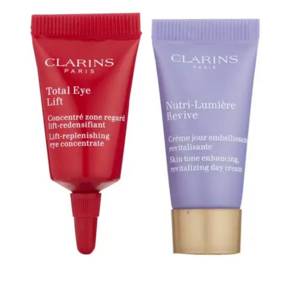 New Clarins Total Eye Lift Concentrate Nutri-Lumière Revive set travel set